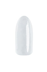 Soft white finish of EzFlow TruDIP Scene Stealer swatched on an artificial nail